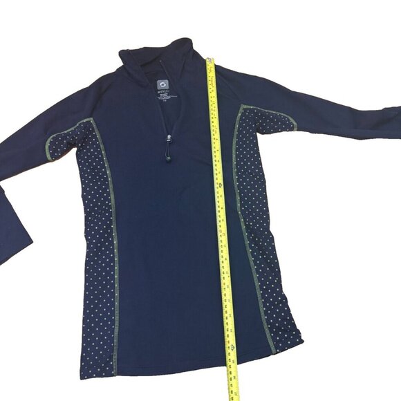 Aerie Fit Women's Long Sleeve Zipper Navy Blue Thermal Workout Tops Size SP - Picture 4 of 5